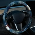 thumbnail image 2 of Christmas Snowman 14.5 Inch Printing PVC Leather Steering Wheel Cover Auto Accessories, 2 of 6
