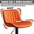thumbnail image 5 of YOUNIKE Bar Stools Set of 2 PU Leather Soft Cushion Adjustable Swivel Counter Bar Stools, Orange, 5 of 8
