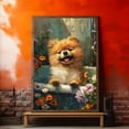 thumbnail image 4 of Funny Bathroom Wall Art CutePomeranian Dog Canvas Print Dog Bathtub Picture Humor Animal Artwork Painting for Restroom Bathroom, Funny Dog Canvas, Christmas Gifts, 4 of 5