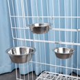 thumbnail image 4 of 2Pcs Kennel Dog Bowls Stainless Steel Dog Crate Water Bowl Dog Feeder Food Holder Puppy Cage Hanging Feeding Bowls Secure Kennel Accessories, 4 of 7
