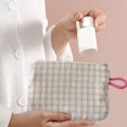 thumbnail image 4 of BAOPAI Woolen Knitted Striped Coin Purse and Cosmetics Bag with Zipper Closure for Portable Storage, 4 of 6