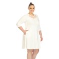 thumbnail image 2 of White Mark Robe Évasée à Encolure Croisée pour Femmes, 2 of 6