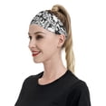 thumbnail image 6 of Yiaed Skull and palm leaves Print Sports Headbands,Moisture Wicking Workout Headband, Sweatband Headbands for Running,Cycling for Women and Men, 6 of 8