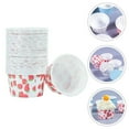 thumbnail image 5 of WIFKLSIIPG Oven Roll Cup OiLED Paper Cup RolLED Edge Cupcake Cup Coated Paper Cup 100 Baking Cups(Red), 5 of 5