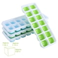 thumbnail image 3 of 14 Grids Non-Stick Ice Cream Mold Silicone Dessert Mould with Lid Homemade Kitchen DIY Making Tool, 3 of 9