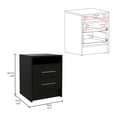 thumbnail image 5 of CoSoTower 2-Piece Bedroom Set, Nightstand and Dresser, Black and Light Oak, 5 of 5