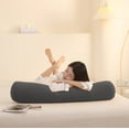 thumbnail image 6 of Removable Washable Round Bolster Pillow With Insert, Ergonomic Cushion For Side Sleeping And Leg Support, Soft Pillow For Sofa, Bed And Living Room, 15.7*5.9 inch, 6 of 6
