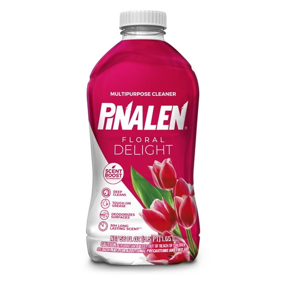 Pinalen Max Aromas Multipurpose Cleaner, Kitchen, Floor, Bathroom and Surface Cleaning Product for Home - Floral Delight Scent (56 fl oz)