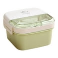 thumbnail image 6 of FaLX Thermal Insulated Lunch Box with Spoon and Fork - 1100ml, Double Layer, Buckle Closure, Cold Preservation Compartment, Microwave Oven Safe, Lunch Container for Students, 6 of 8