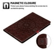 thumbnail image 2 of Dteck Folio Case for Lenovo Tab M10 FHD Plus 10.3 inch TB-X606F, Embossed Flower PU Leather Folio Stand Case with Card Holders Cover Auto Wake Sleep, Brown, 2 of 5