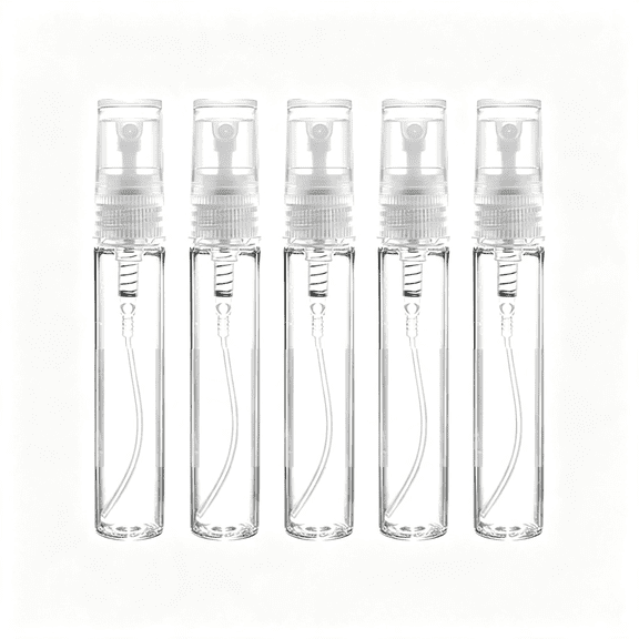 ACDANC Perfume Travel Refillable Mini Spray Bottle Cologne Atomizer Small Sprayer Sample Empty Container 5Ml 5 Pack, Leakproof Portable Compact Mini Spray Bottle