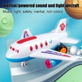 thumbnail image 3 of Kids Airplane Toys, Friction Powered Toddler Toy Airplane with Colorful LED Flashing Light, Gift for Boys Girls Ages 3-12, 3 of 6
