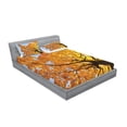 thumbnail image 2 of Ambesonne Tree Fitted Sheet & Pillow Sham Set, Maple Leaves Fall Autumn, Full, Orange Blue, 2 of 2