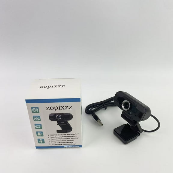 zopixzz Webcams, HD Pro Webcam, Widescreen Video Calling and Recording, 1080p Camera, Desktop or Laptop Webcam