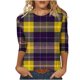 thumbnail image 3 of TaTaai Carnival Women's Casual Print Round Neck 3/4 Sleeve T-Shirt Loose Top Gift, 3 of 5