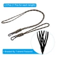 thumbnail image 3 of Badge Lanyard with Keychain Clip Necklace Wrist Cord Strap Metal Clasp for Keys, Camouflage Green 2 Pack, 3 of 5