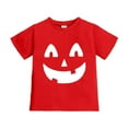 thumbnail image 2 of Kiijoy Big Girls Halloween T-Shirt Cute Pumpkin Short Sleeve Graphic Tee, Sizes 8-9, 2 of 4