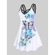 thumbnail image 1 of Fruncido de Talla Grande con Estampado de Mariposa Rosegal Vestidos casuales de talla grande, 1 of 5
