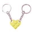 thumbnail image 1 of Couple Heart Keychain Set Brick Heart Keychain For Boyfriend Girlfriend Xmas Gifts, 1 of 4