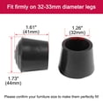 thumbnail image 2 of Rubber Leg Cap End Tip Furniture Feet Protector 32mm 1 1/4" Inner Dia 8pcs, 2 of 7