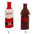thumbnail image 3 of Bewildely Cubierta de botella de vino de punto, muñeca, manga elástica Universal, de comedor, cerveza de Navidad, botella de vino, banda de ropa, Kits de decoración para fiestas Papá Noel Bewildely HA068783-01, 3 of 6