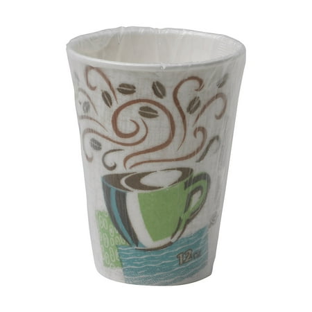 Dixie PerfecTouch Individually Wrapped Insulated Paper Hot Cup 12 Oz. Multicolor 1000 Cups/Carton