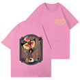 thumbnail image 1 of Hazbin Hotel Mujeres de moda Casual Impreso de manga corta Cuello redondo Pullover Tops Rosa/M, 1 of 4