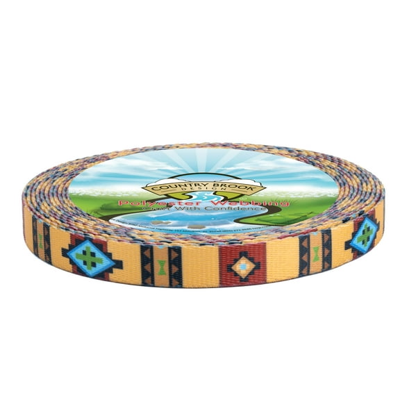 Country Brook Design - Native Arizona Polyester Webbing (3/4 Inch, 50 Yards)