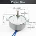 thumbnail image 2 of HUGFEGWE Synchronous Motor AC 110V 2.5-3RPM Turntable Motor Synchron Motor CW Direction 4W TYC-50 D Shaft CJB91-113417, 2 of 7