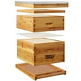 thumbnail image 3 of 100% Beeswax Beehive 20 Frame Complete Box Kit (10 Deep and 10 Medium) with Metal Roof for Langstroth Beekeeping, 3 of 7
