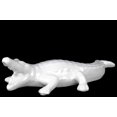 thumbnail image 1 of Ceramic Crocodile Figurine Matte Finish Finish White 2.75", 1 of 1