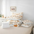 thumbnail image 6 of Manfei Teens Autumn Leaf Twin Bedding Sets 7-Piece, Farmhouse Plant Botanical Bedding Comforter Set, Vintage Fashion Style Reversible Sheet Sets, Ultra Soft Home Decor, 6 of 8