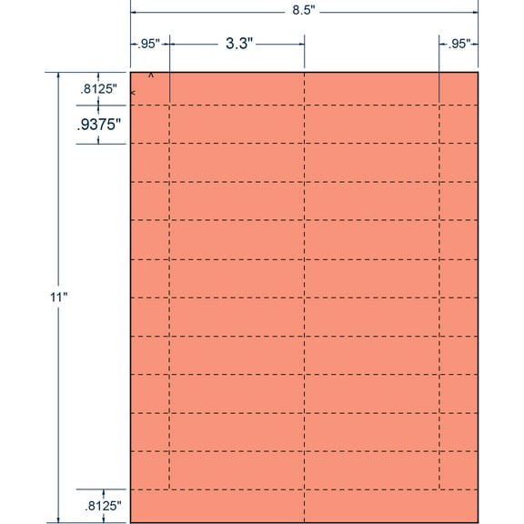 Compulabel 430255, Red Bag Tag 3.3 X 15/16 For Printing Using Laser Or Ink Jet Printers