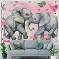 thumbnail image 4 of BCIIG Elephants Hearts Tapestry Wall Hanging Unique Style Graphic Tapestries Home Wall Decor Art for Living Room Bedroom Apartment Farmhouse Dorm 60x50inch, 4 of 6