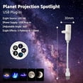 thumbnail image 5 of Ocean Projector Light - Fantasy Starry Sky Projector Galaxy Night Light with 5 Projection Patterns, USB Powered LED Starry Sky Lamp, 360 Degree Flexible Gooseneck Design, Bedroom Ceiling Decor, Mood, 5 of 9