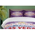 thumbnail image 3 of Ambesonne Las Vegas Duvet Cover Set, Sign Starburst Stripes, Calking, Multicolor, 3 of 5