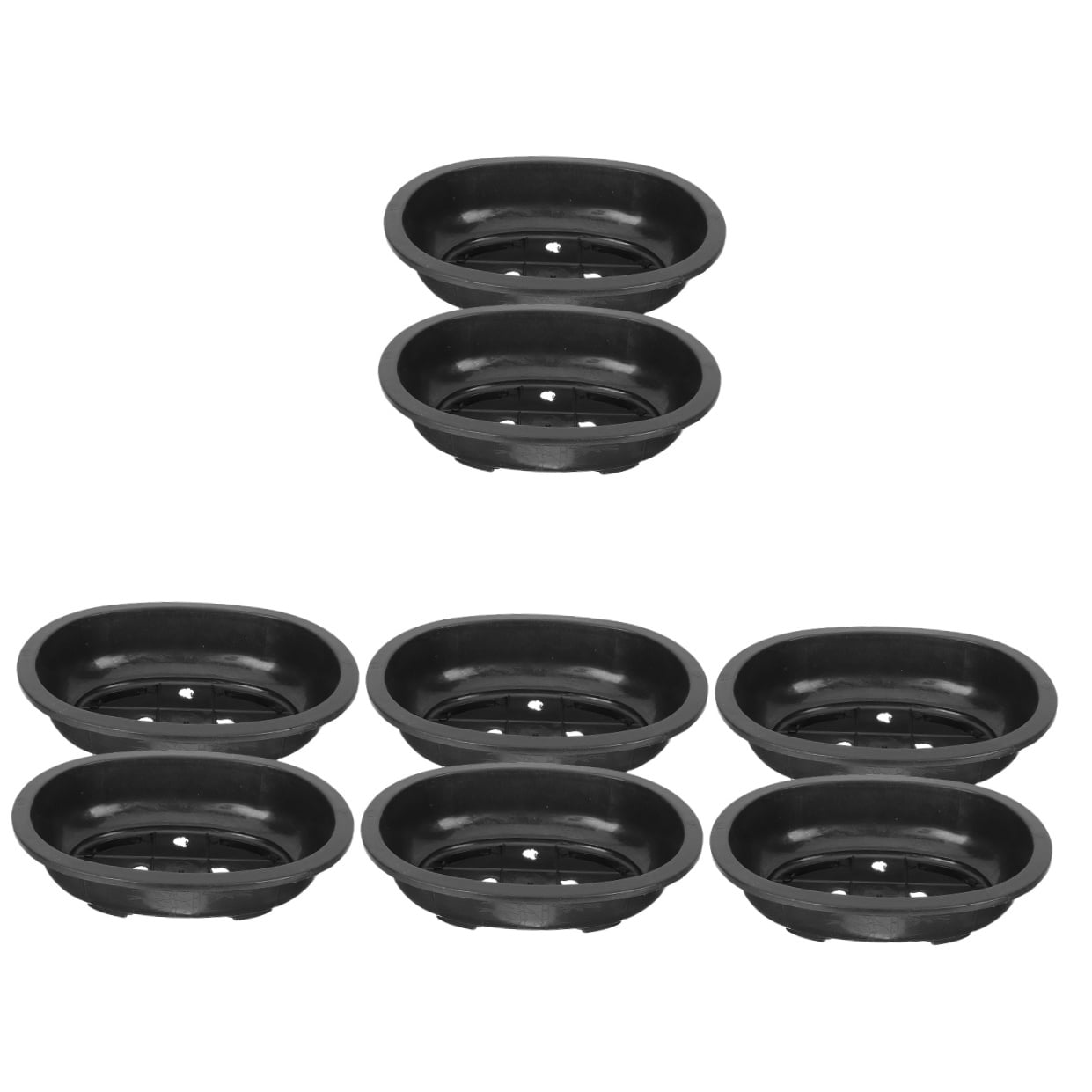 8 Pcs  Gardening Planter Pot Practical Bonsai Pot Oval Bonsai Training Pot Oval Large-capacity Flowerpot
