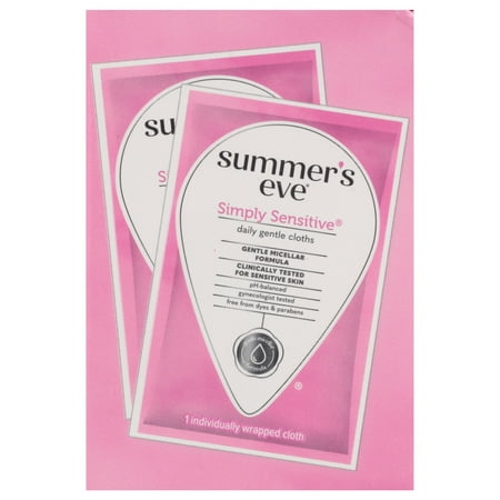 Summer's Eve Feminine Cleansing Wipes, Simply Sensitive, 16 Count
