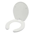 thumbnail image 2 of asiento para baño permajuste y bisagras ajustables redondo blanco madera, 2 of 6