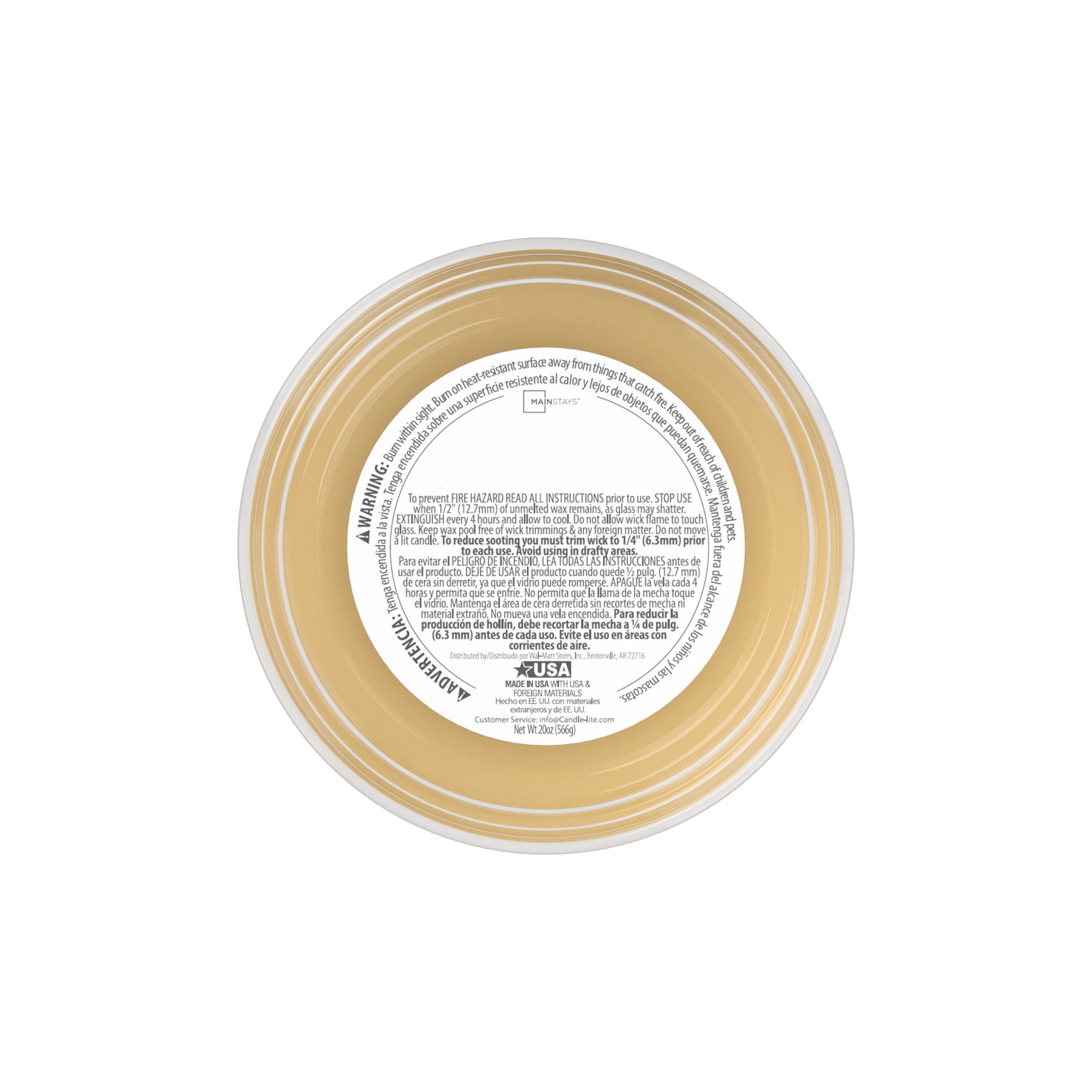 Mainstays Bourbon Pecan Pie Scented Single-Wick Large Glass Jar Candle, 20 oz