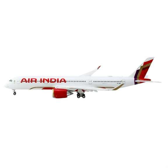 Airbus A350-900 Commercial Aircraft with Flaps Down "Air India" (VT-JRH) White with Tail Graphics 1/400 Diecast Model Airplane by GeminiJets