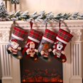 thumbnail image 1 of Juego de medias navideñas de 3 piezas Papá Noel Muñeco de nieve Reno Felpa 3D Decoración navideña para el hogar Árbol de Navidad relleno Juguetes colgantes Bolsa de regalo de dulces, 1 of 7