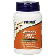 NOW Supplements, Women's Probiotic, 20 Billion, Specially Formulated using Three Clinically Tested Probiotic Strains, 50 Veg Capsules