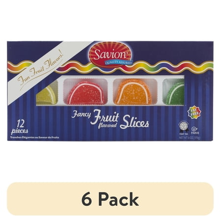 (6 pack) Savion Fruit Slices, 6 oz