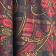 thumbnail image 6 of RLF Home Espadas 100% Cotton Rod Pocket Window Curtain set of 2 Panels 100" x 84" Burgundy, 6 of 6