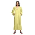 thumbnail image 4 of Moomaya WoMen's Solid Cotton Sailor Collar Sleepwear Button Down Nightdress, 4 of 6