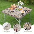 thumbnail image 4 of Paw Prints and Bones Square Fitted Tablecloth with Elastic Edge,Square Table Cover,Washable Elastic Table Cover for Home Kitchen Party Decor 36"x36", 4 of 6