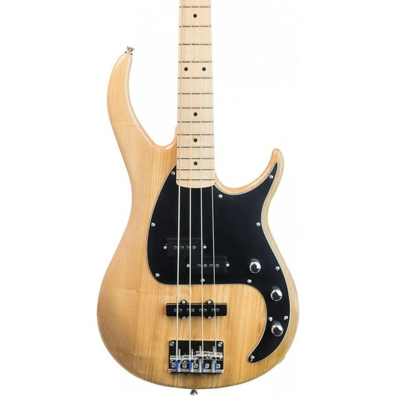 Peavey Milestone 4-String Natural Finish Electric Double Cutaway Bass Guitar