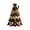 Bow Black Cat Jack-o-lantern, variant on DIY Halloween Quilted Fabric Tree Kit, 11.81 in Black Cat Pumpkin 3D Patchwork Décor Craft, Sewing Supplies & Instructions for Beginners, Farmhouse Seasonal Decoration