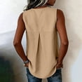 thumbnail image 5 of Dvprdro Womens Round Neck Tie Front Tank Top Linen Sleeveless Loose Fit Solid Summer Casual Tops, 5 of 7